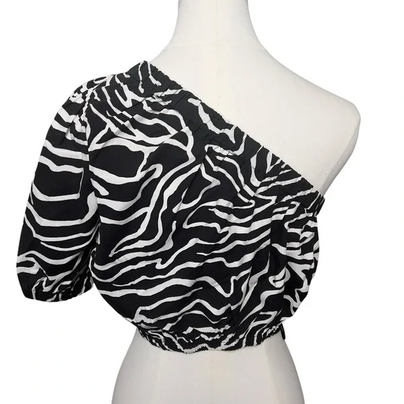 Rails Evy Top Black/White Contour Lines Small Elegant Animal Print MSRP $158 - Picture 4 of 7